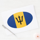 Barbados Flag Oval Sticker (Umschlag)