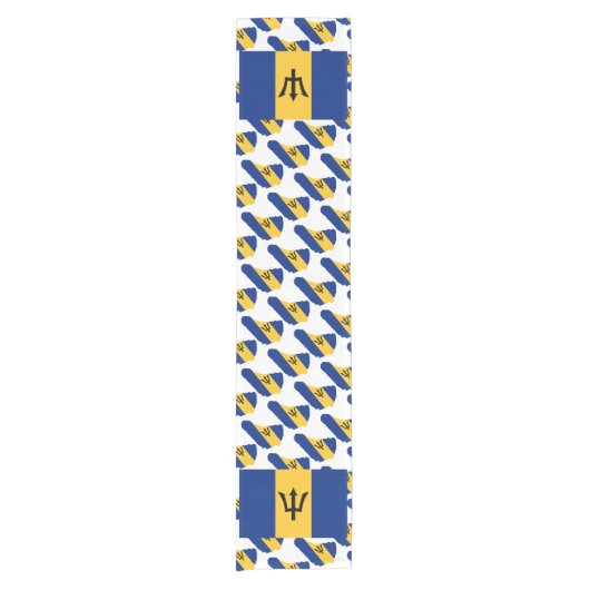 BARBADOS Flag Patriotic Kurzer Tischläufer (Vorderseite)