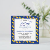 BARBADOS FLAG Personalisiert 50. Geburtstag Einladung (Stehend Vorderseite)