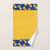 BARBADOS FLAG Personalisiert Scripting YELLOW Badhandtuch Set (Handtuch)