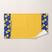 BARBADOS FLAG Personalisiert Scripting YELLOW Badhandtuch Set (Handtuch)