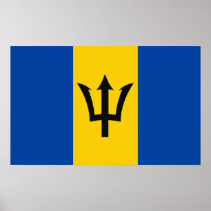 Barbados Flag Poster