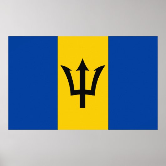 Barbados Flag Poster (Vorne)