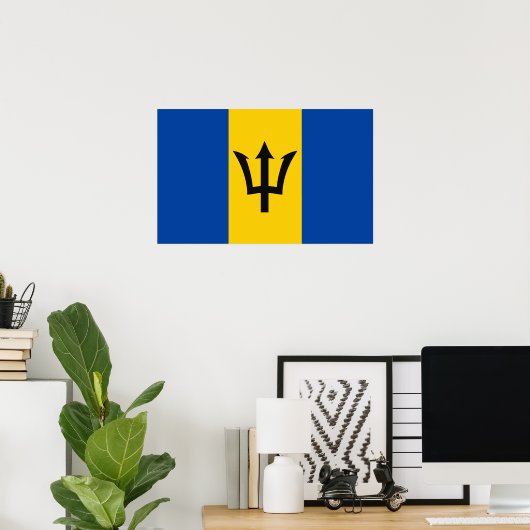 Barbados Flag Poster (Heimbüro)
