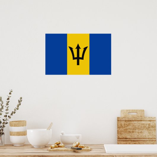Barbados Flag Poster (Küche)