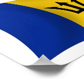 Barbados Flag Poster Print (Ecke)