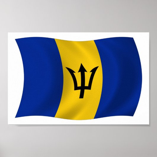 Barbados Flag Poster Print (Vorne)