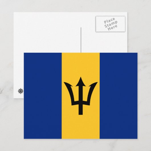 Barbados Flag Postkarte (Vorne/Hinten)