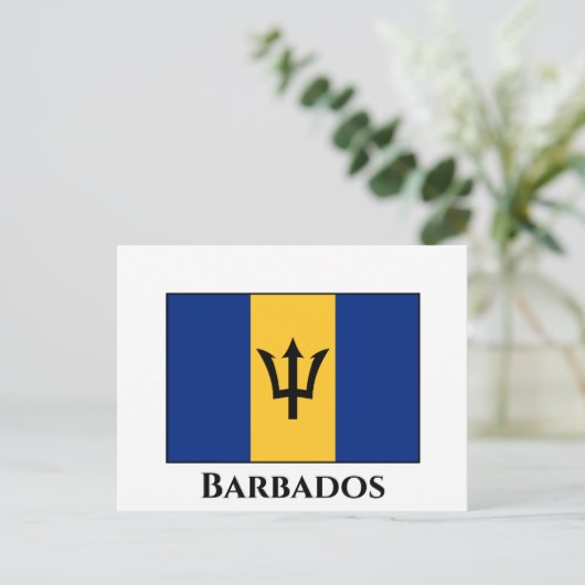 Barbados Flag Postkarte (Stehend Vorderseite)