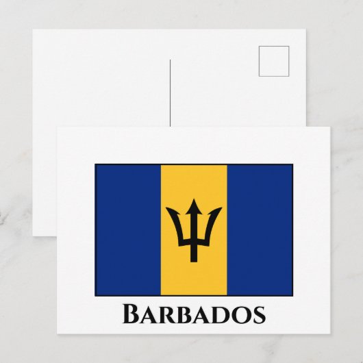 Barbados Flag Postkarte (Vorne/Hinten)