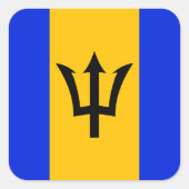 Barbados Flag Quadratischer Aufkleber (Vorderseite)