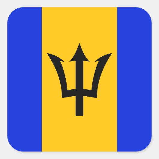 Barbados Flag Quadratischer Aufkleber (Vorderseite)
