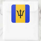 Barbados Flag Quadratischer Aufkleber (Tasche)