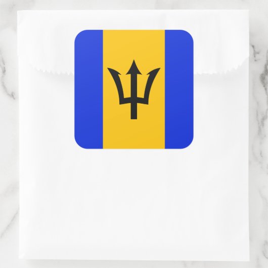 Barbados Flag Quadratischer Aufkleber (Tasche)