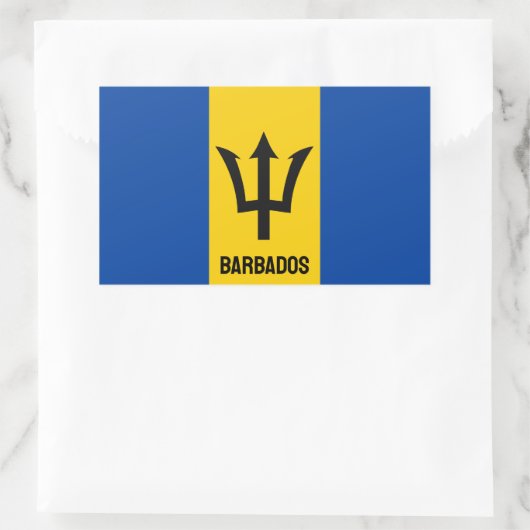 Barbados Flag Rechteckiger Aufkleber (Tasche)