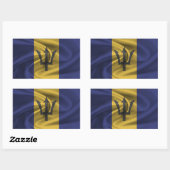 Barbados Flag Rechteckiger Aufkleber (Blatt)