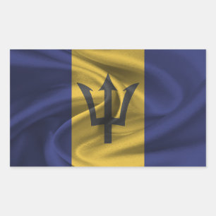 Barbados Flag Rechteckiger Aufkleber