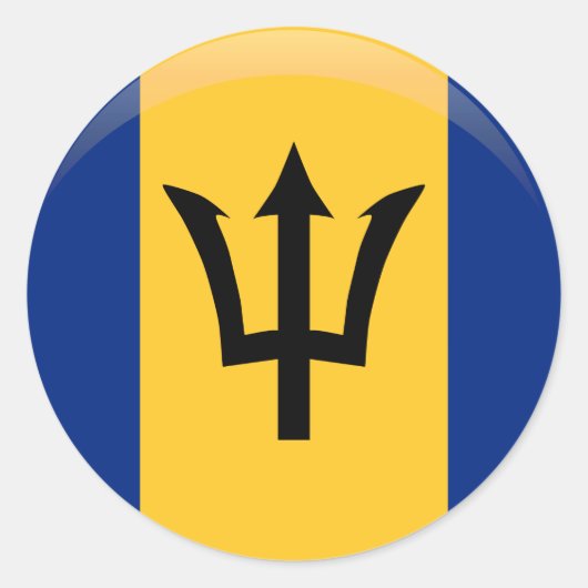 Barbados Flag Runder Aufkleber (Vorderseite)