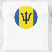 Barbados Flag Runder Aufkleber (Tasche)