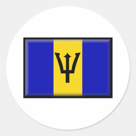 Barbados Flag Runder Aufkleber (Vorderseite)