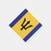 Barbados Flag Serviette (Ecke)