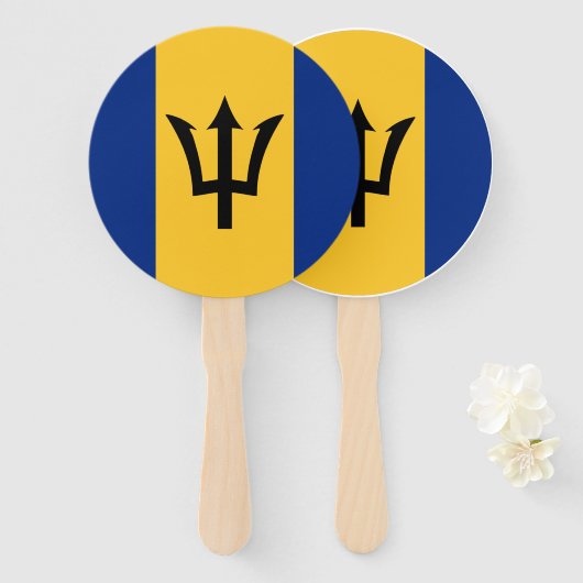 Barbados Flag Set der Fans Fächer (Vorne und Hinten)