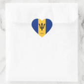Barbados Flag Splendid Patriotic Herz-Aufkleber (Tasche)