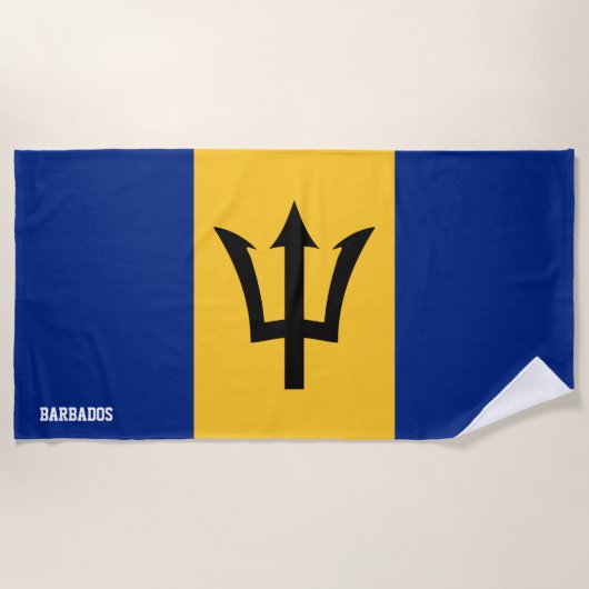 Barbados Flag Splendid Patriotic Strandtuch (Vorderseite)