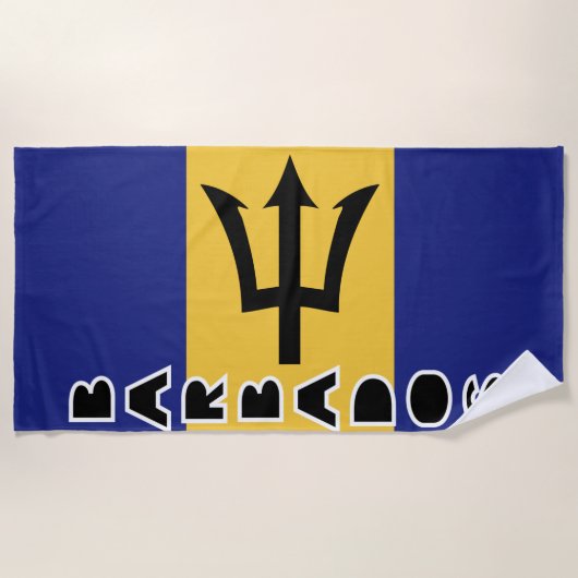 Barbados Flag Strandtuch (Vorderseite)
