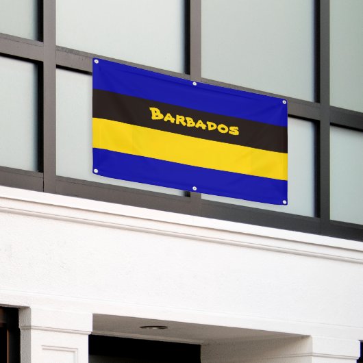 Barbados Flag Stripfarben Banner (Äußeres Gebäude)