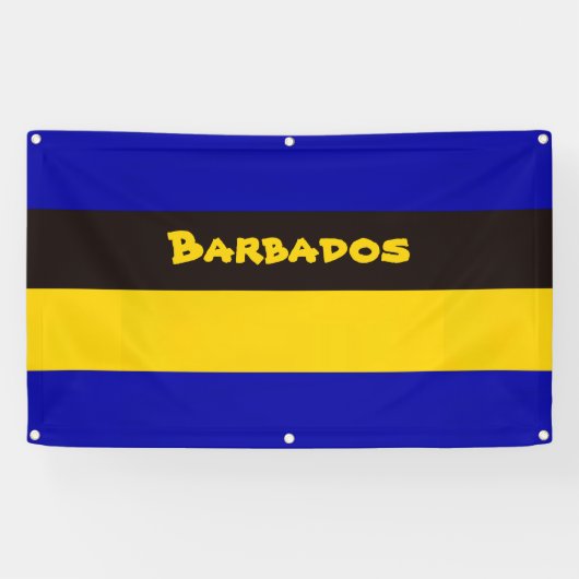 Barbados Flag Stripfarben Banner (Horizontal)