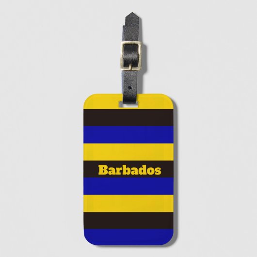 Barbados Flag Stripfarben Gepäckanhänger (Vorderseite Vertikal)