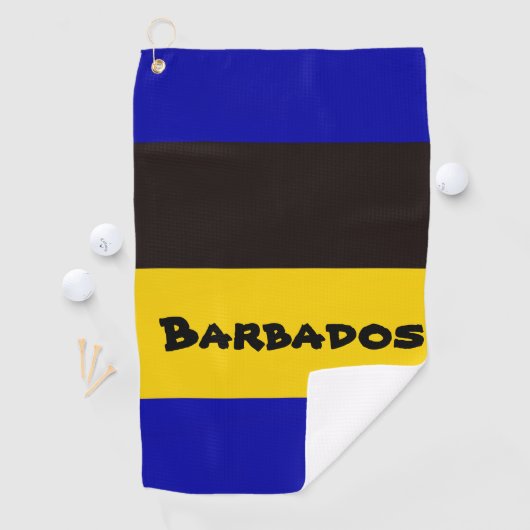 Barbados Flag Stripfarben Golfhandtuch (Insitu)