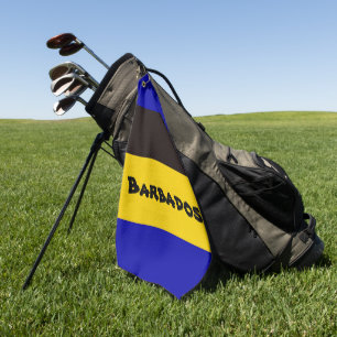 Barbados Flag Stripfarben Golfhandtuch