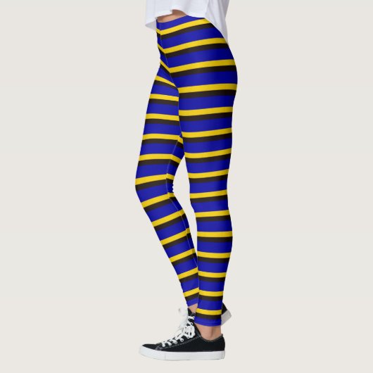 Barbados Flag Stripfarben Leggings (Links)