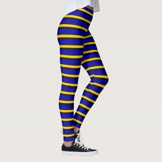 Barbados Flag Stripfarben Leggings (Rechts)