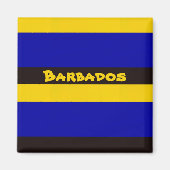 Barbados Flag Stripfarben Magnet (Vorne)