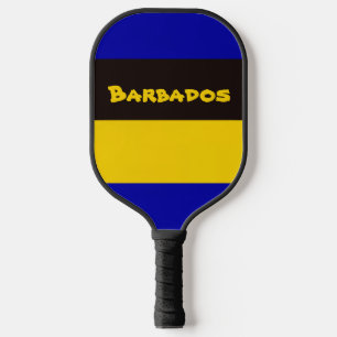 Barbados Flag Stripfarben Pickleball Schläger