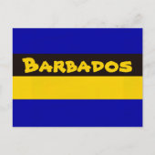Barbados Flag Stripfarben Postkarte (Vorderseite)