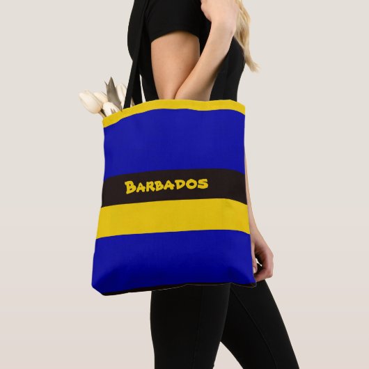 Barbados Flag Stripfarben Tasche (Von Nahem)