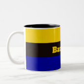 Barbados Flag Stripfarben Zweifarbige Tasse (Links)