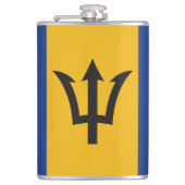 Barbados Flag total groß Flachmann (Vorderseite)