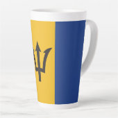 Barbados Flag Totally Milchtasse (Rechte Ecke)