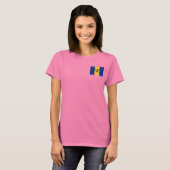 Barbados Flag und Map dk T - Shirt (Vorne ganz)