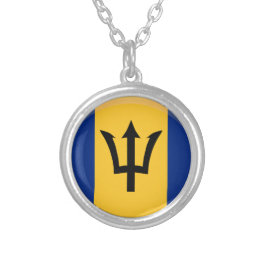 Barbados Flag Versilberte Kette