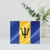 Barbados - Flag Wave - Postkarte (Stehend Vorderseite)
