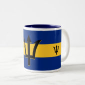 Barbados Flag Zweifarbige Tasse (VorderseiteRechts)