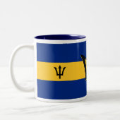 Barbados Flag Zweifarbige Tasse (Links)