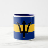 Barbados Flag Zweifarbige Tasse (Mittel)