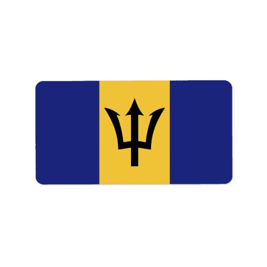 Barbados-Flagge Adressaufkleber (Vorne)